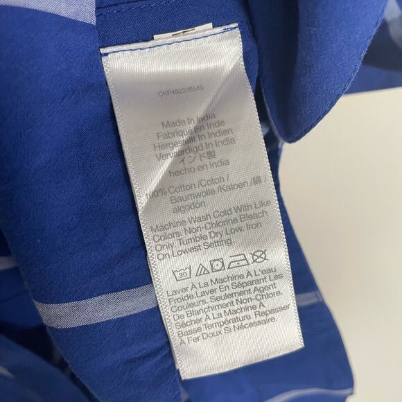 Madewell Oversized Boxy Button Up Striped Signature Poplin Shirt US Women's S - Picture 5 of 8